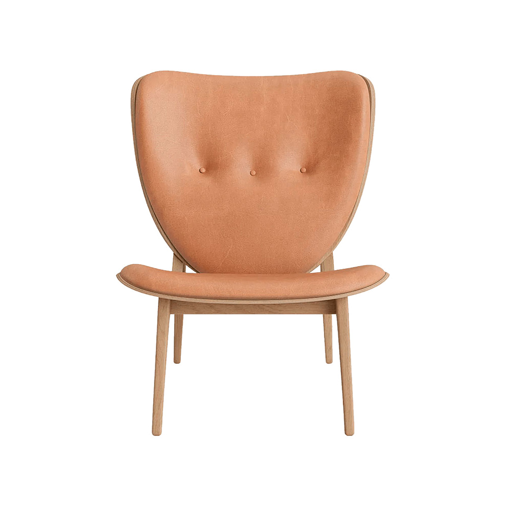 Elephant Chair, Natural / Vintage Leather Camel